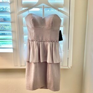 Grey Peplum Dress
